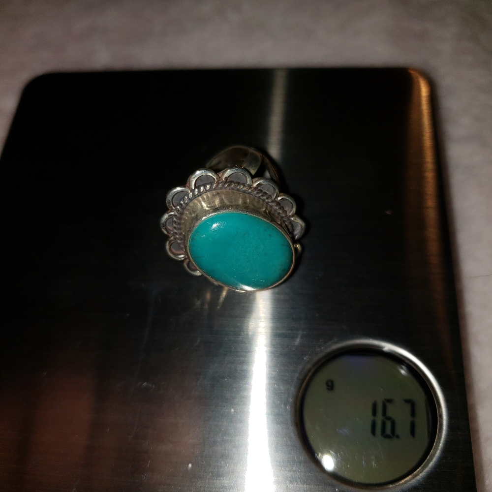 SS turquoise ring - Picture 2 of 5